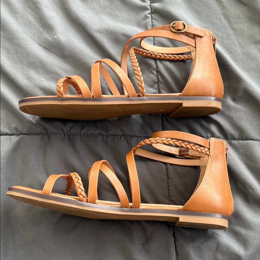 Maurices Women's Brown Braided Strap Sandals size 8.5 - Picture 4 of 6